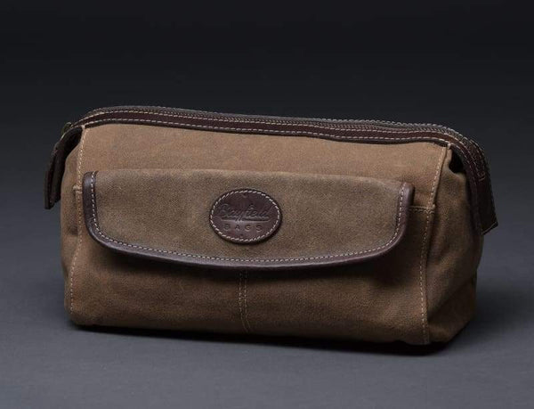 Best Men's Travel Toiletry Bag - Vintage Retro-Look Waxed Canvas - Bayfield Bags 